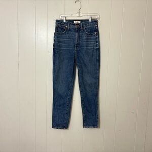 Madewell Stovepipe Straight Jeans Blue High Rise Size 28